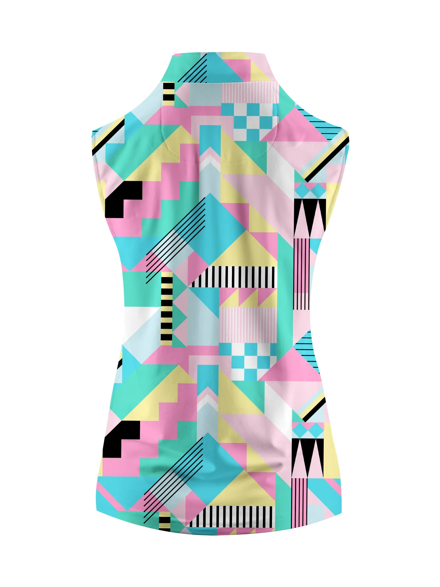Cherryswing Women's Geometric Patterns Sleeveless Golf Shirt
