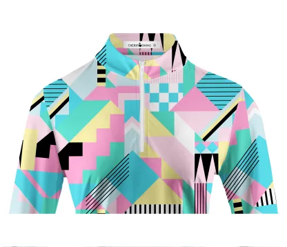 Cherryswing Women's Geometric Long Sleeve Golf Shirt