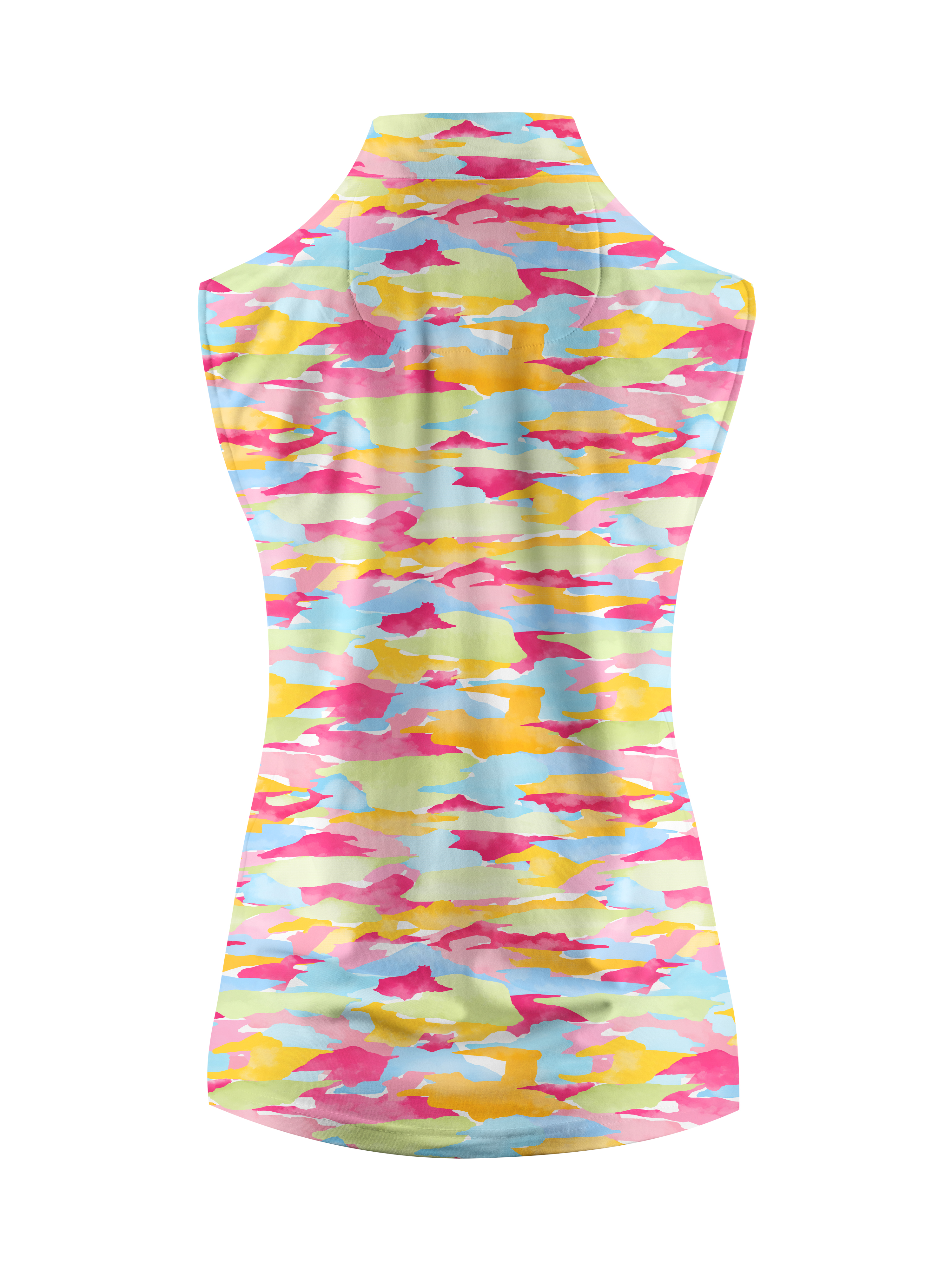Cherryswing Women's Vibrant Camouflage Sleeveless Golf Shirt