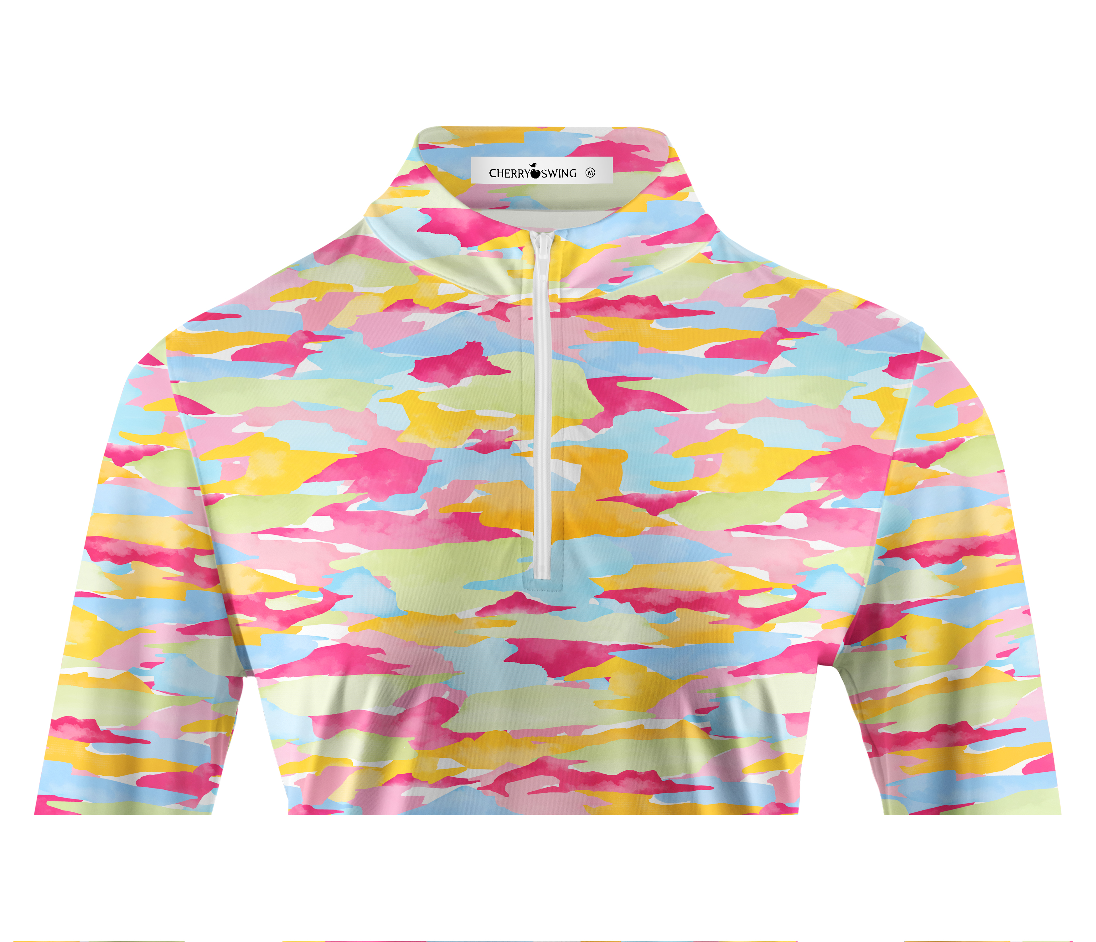 Cherryswing Women's Vibrant Camouflage Long Sleeve Golf Shirt