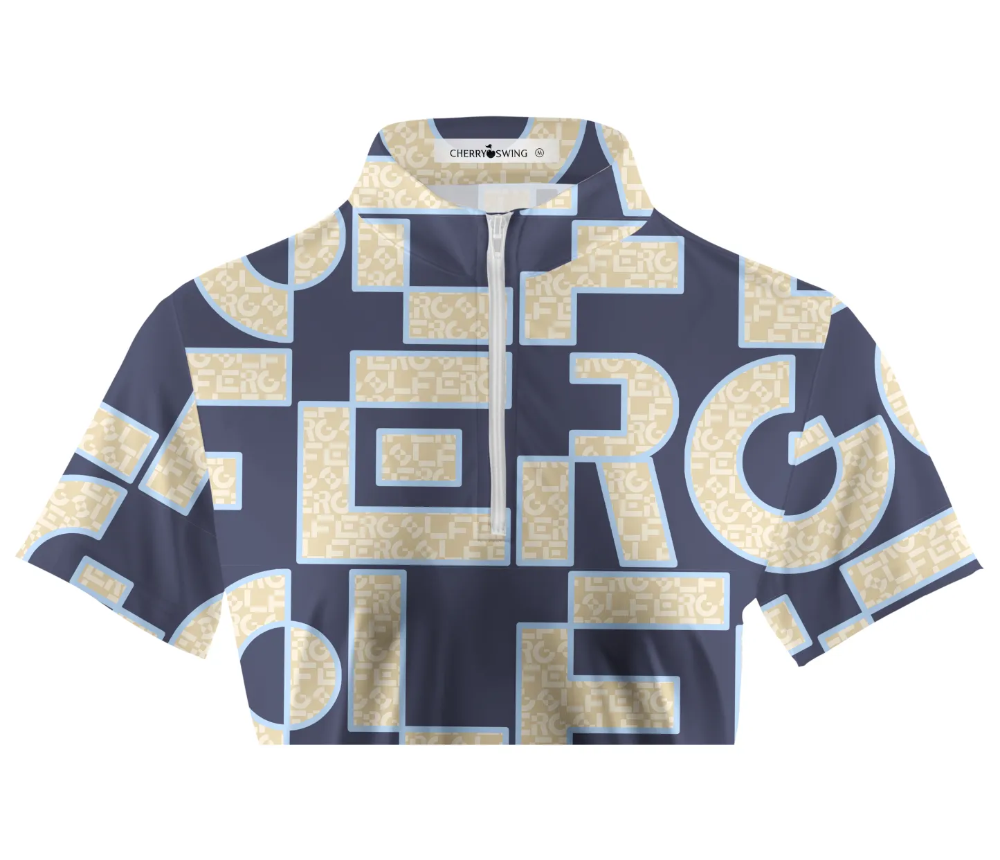 Cherryswing Women's Maze of Fairways Short Sleeve Golf Shirt