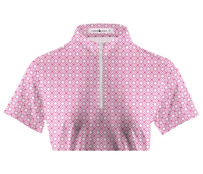 Cherryswing Women's Classic Plaid Short Sleeve Golf Shirt