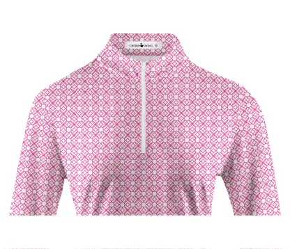 Cherryswing Women's Classic Plaid Long Sleeve Golf Shirt