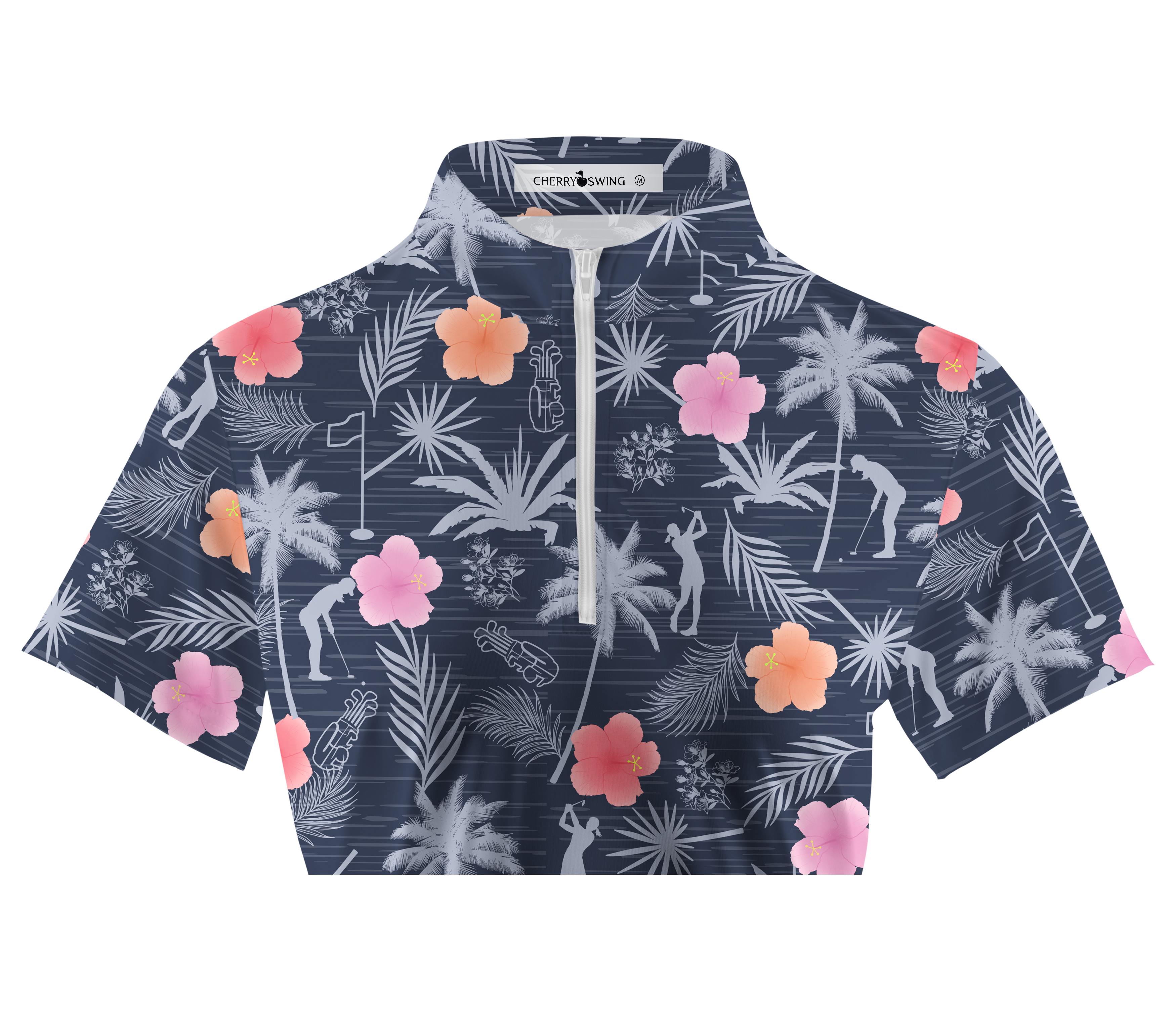 Cherryswing Women's Tropical Green Short Sleeve Golf Shirt