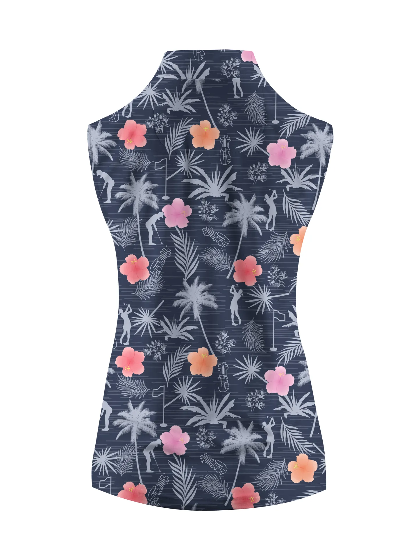 Cherryswing Women's Tropical Green Sleeveless Golf Shirt