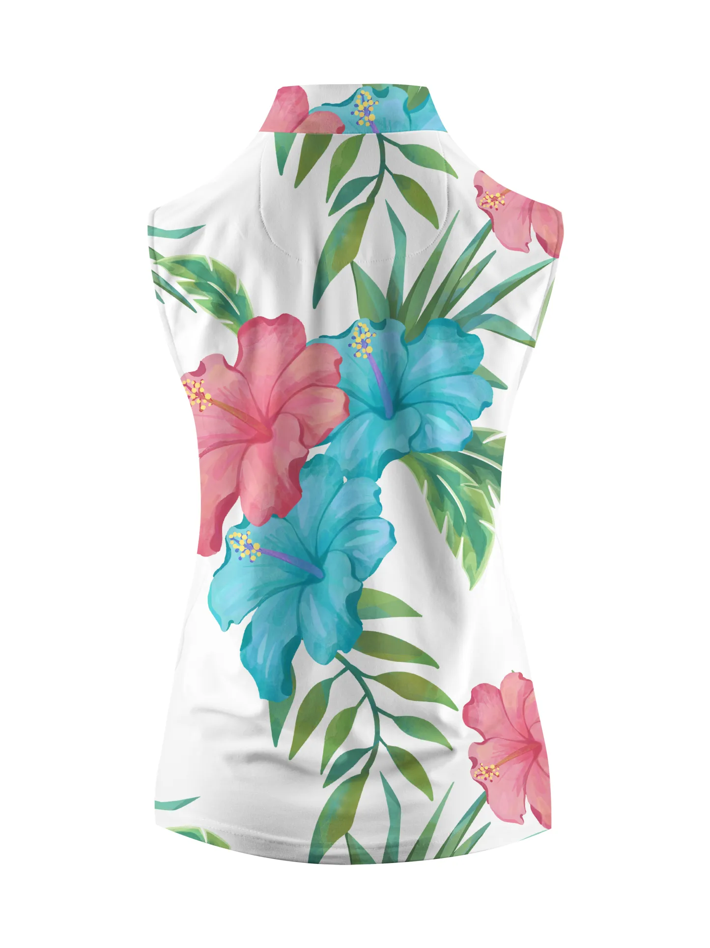 Cherryswing Women's Tropical Garden Sleeveless Golf Shirt