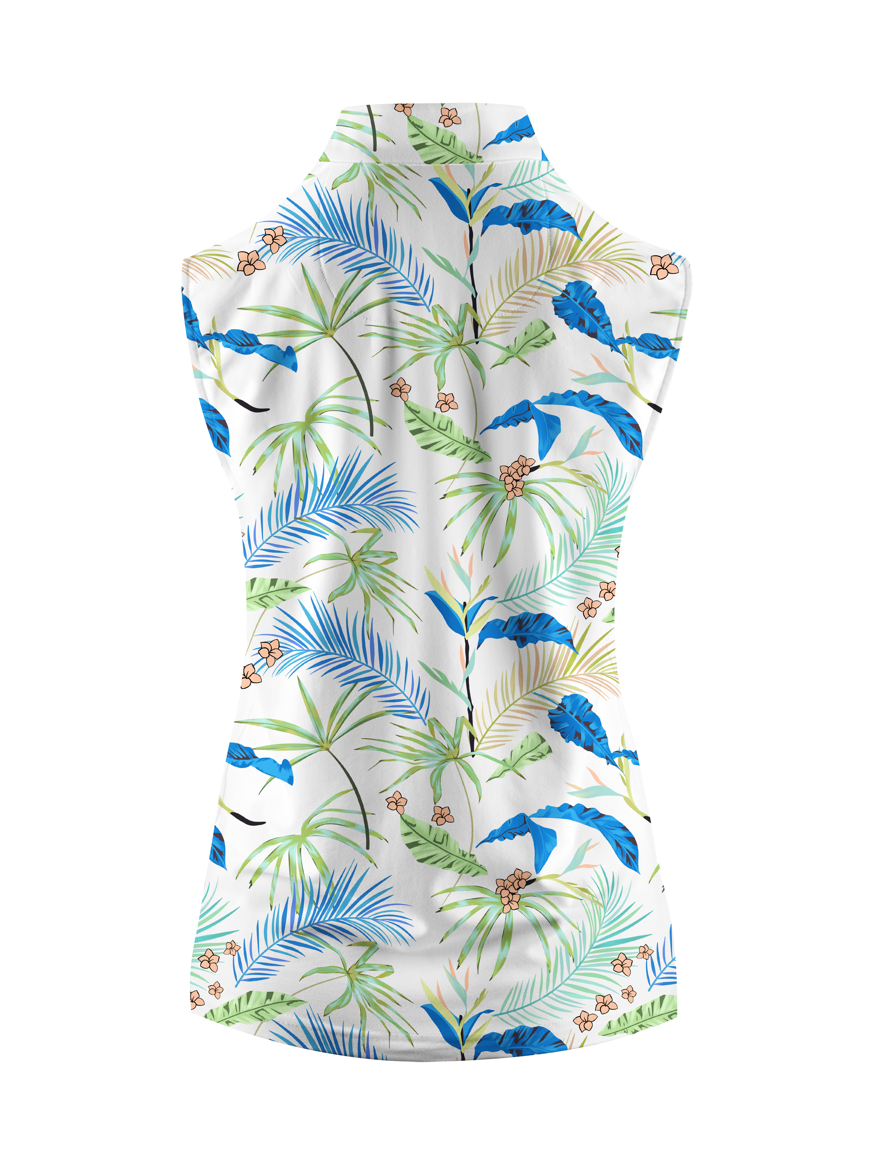 Cherryswing Women's Whimsy Palms Sleeveless Golf Shirt