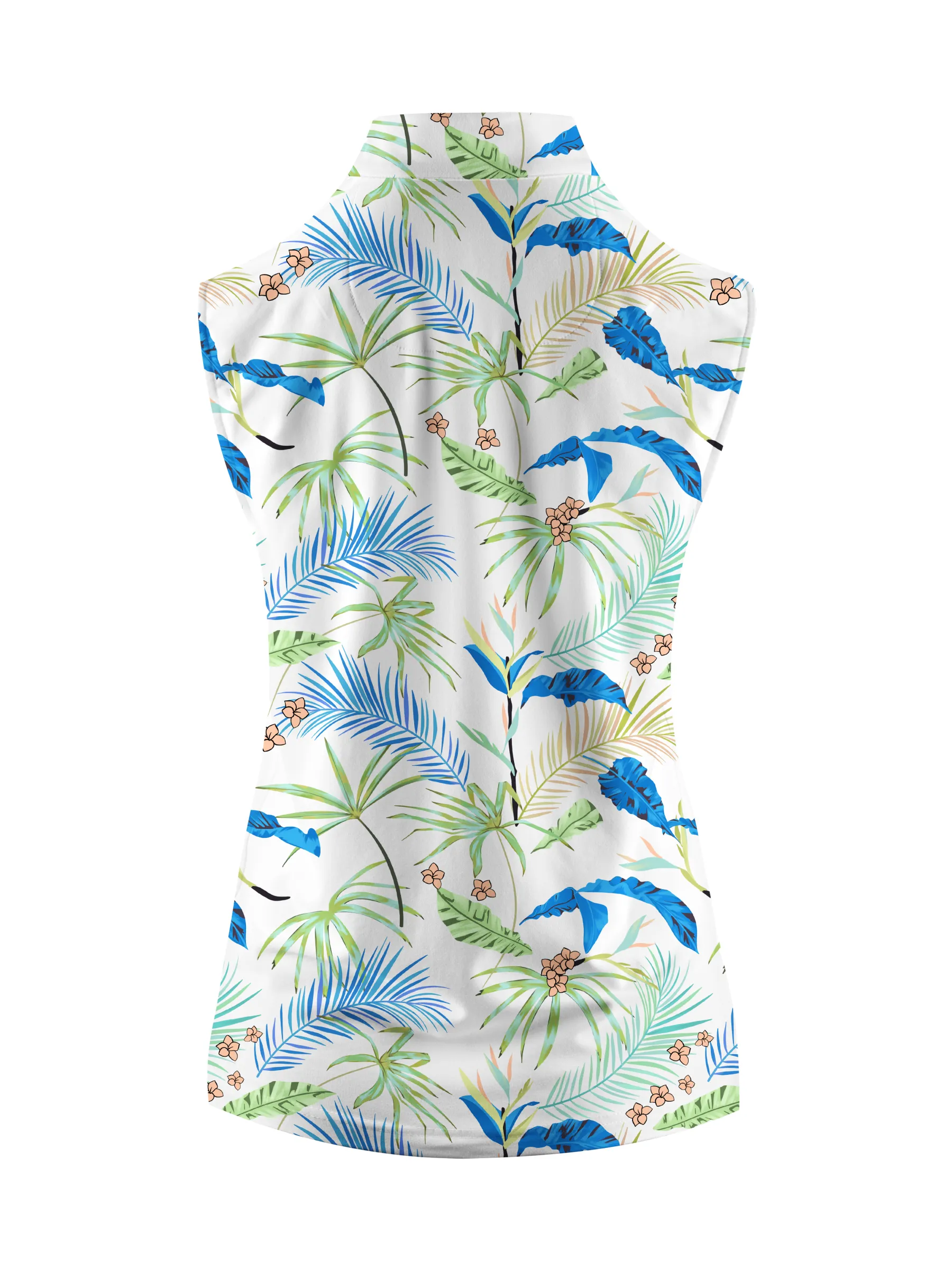 Cherryswing Women's Whimsy Palms Sleeveless Golf Shirt