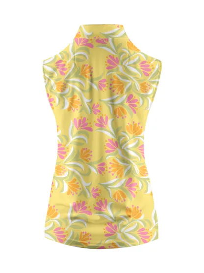 Cherryswing Women's Tropical Bloom Sleeveless Golf Shirt