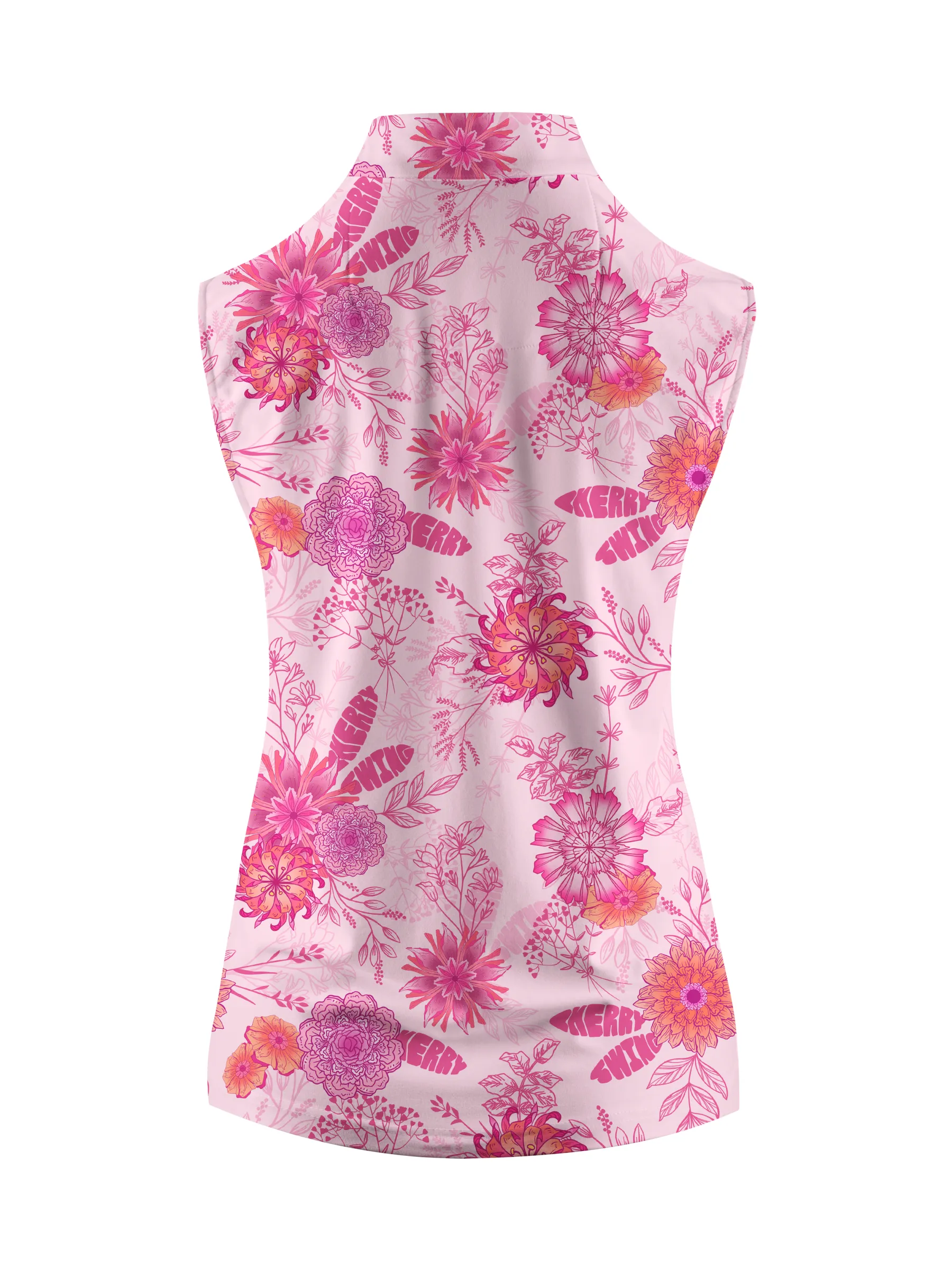 Cherryswing Women's Cherry Blossom Sleeveless Golf Shirt
