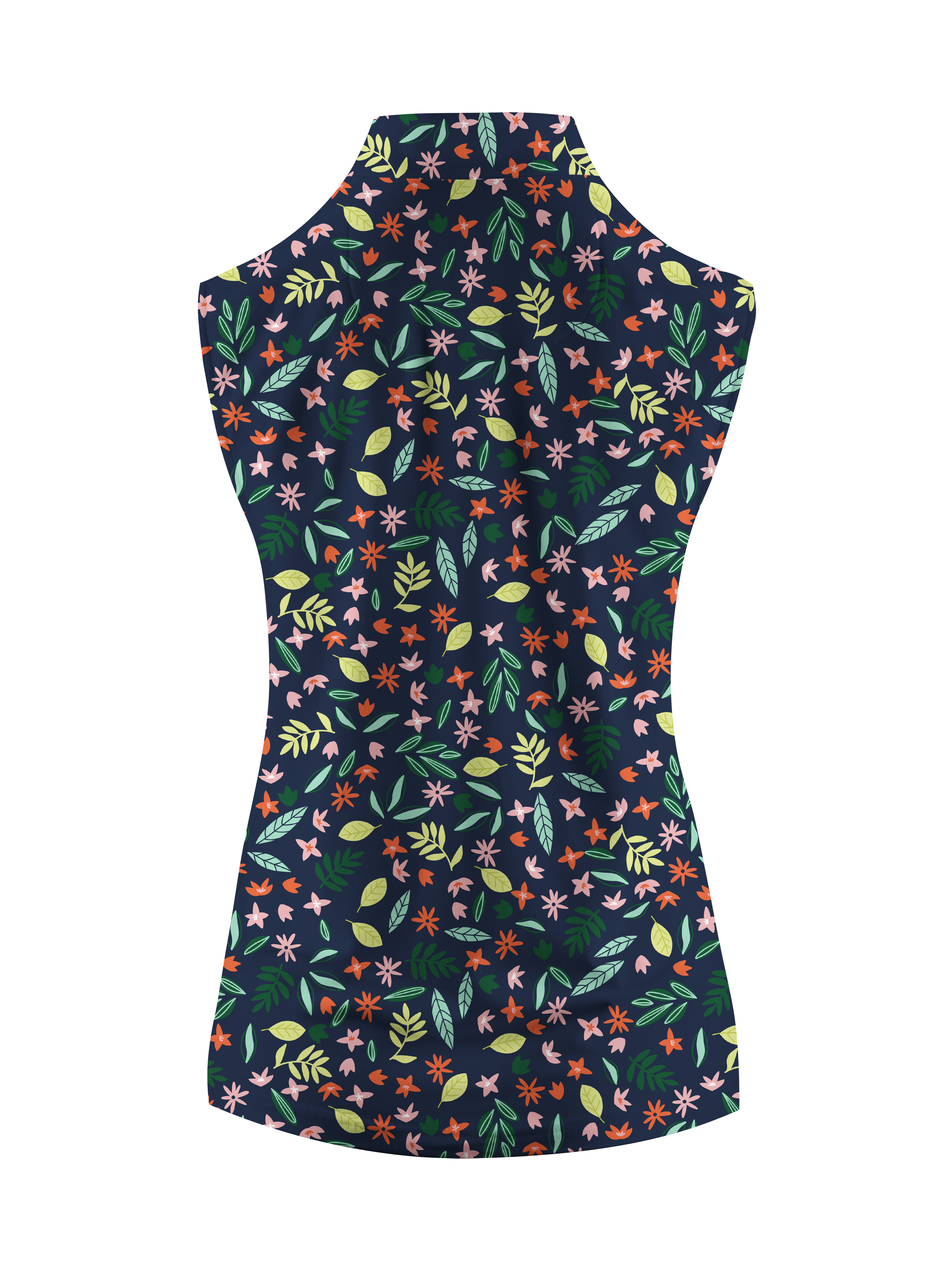 Cherryswing Women's Floral Print  Sleeveless Golf Shirt