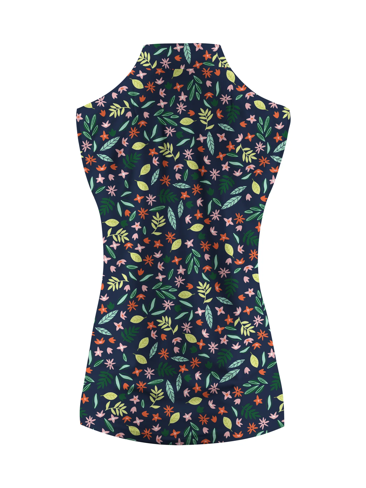 Cherryswing Women's Floral Print  Sleeveless Golf Shirt