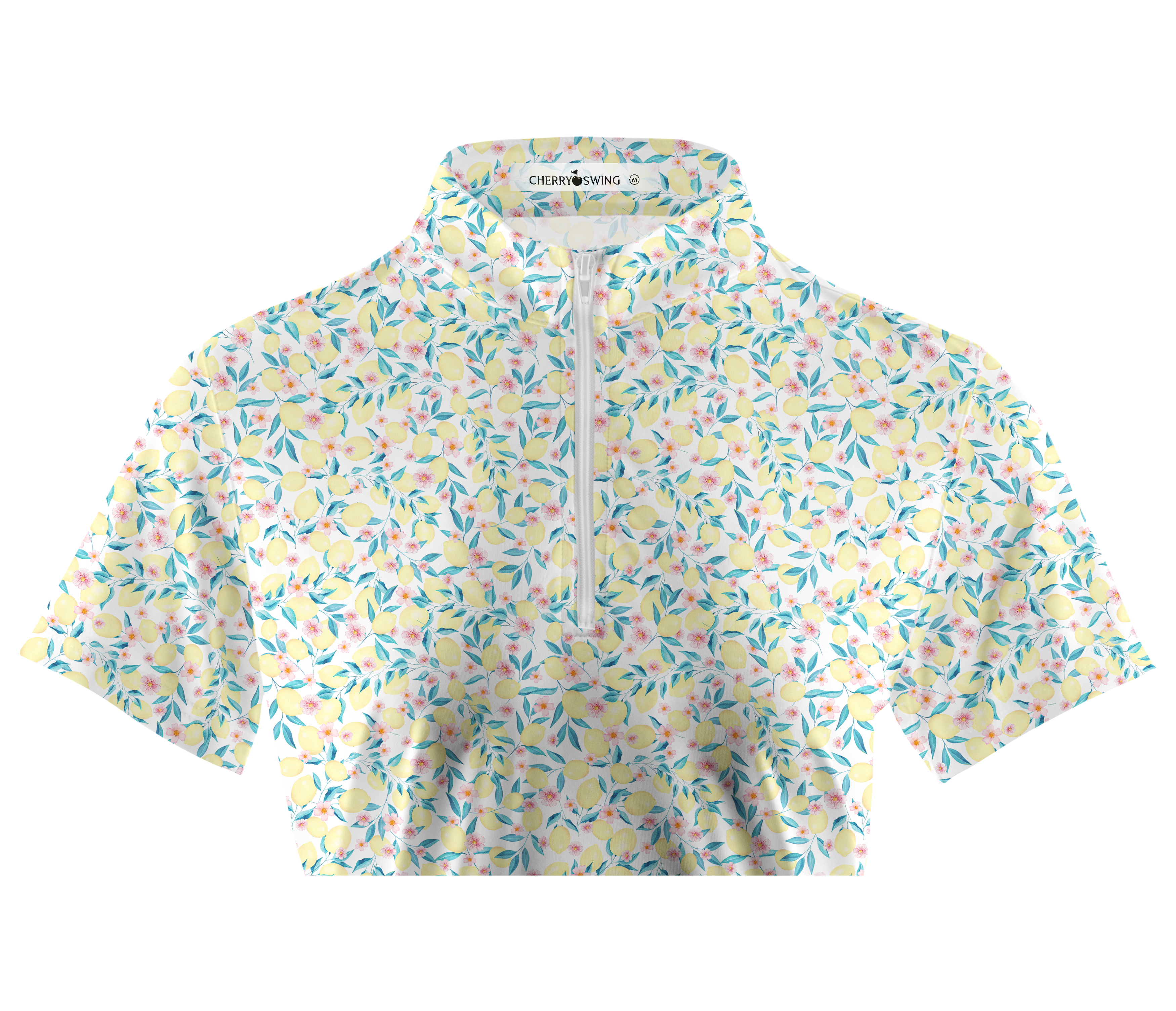 Cherryswing Women's Lemon Pattern Short Sleeve Golf Shirt