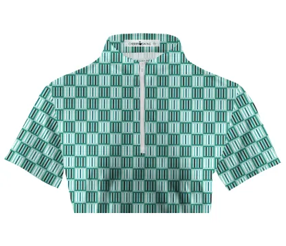 Cherryswing Women's Geometric Mastery Short Sleeve Golf Shirt