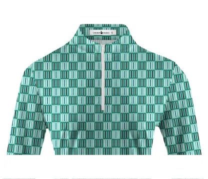 Cherryswing Women's Geometric Mastery Long Sleeve Golf Shirt