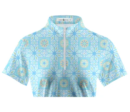 Cherryswing Women's Elegance Mosaic Short Sleeve Golf Shirt