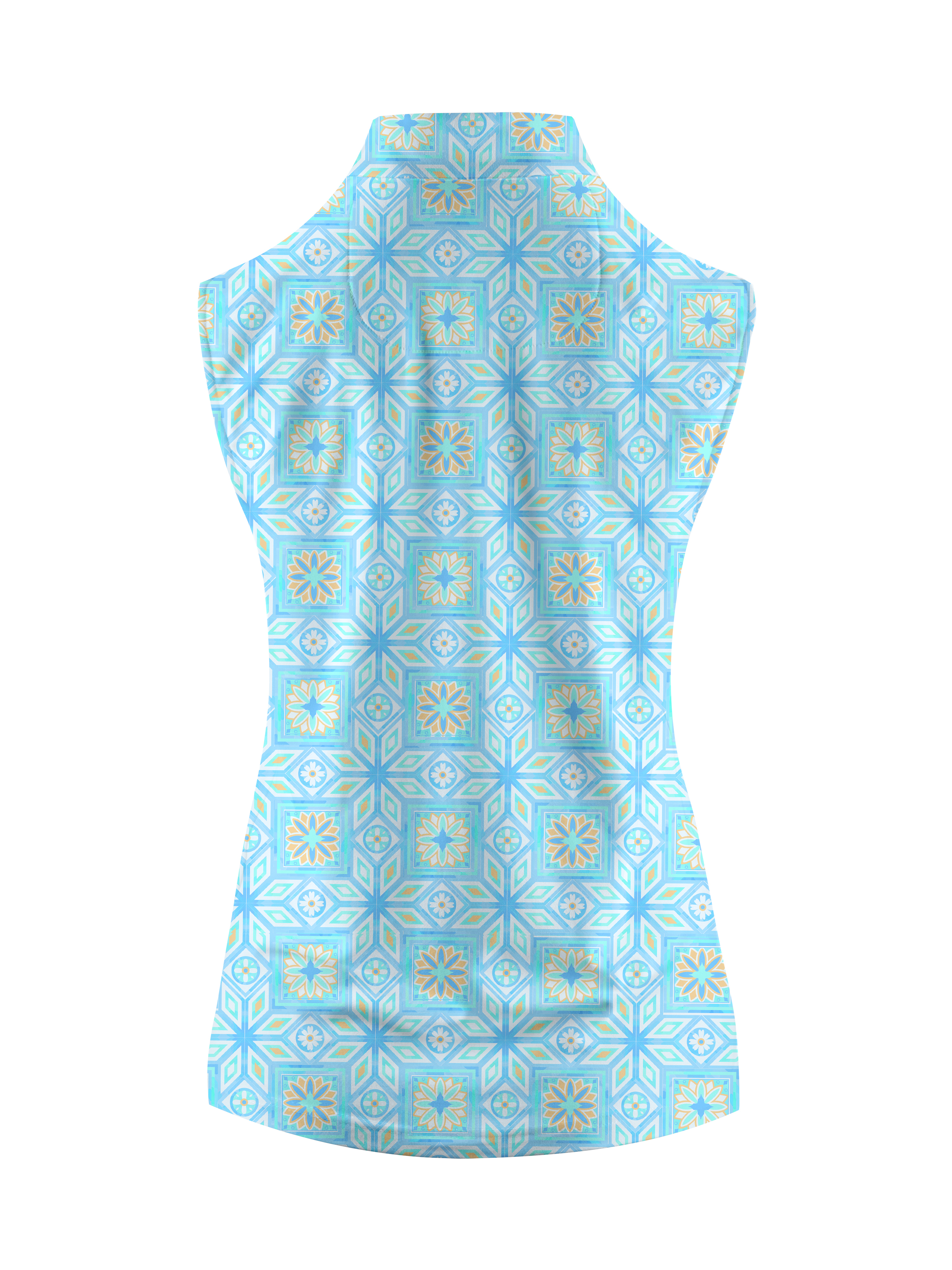 Cherryswing Women's Elegance Mosaic Sleeveless Golf Shirt