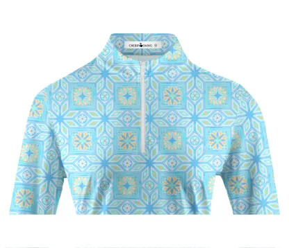 Cherryswing Women's Elegance Mosaic Long Sleeve Golf Shirt