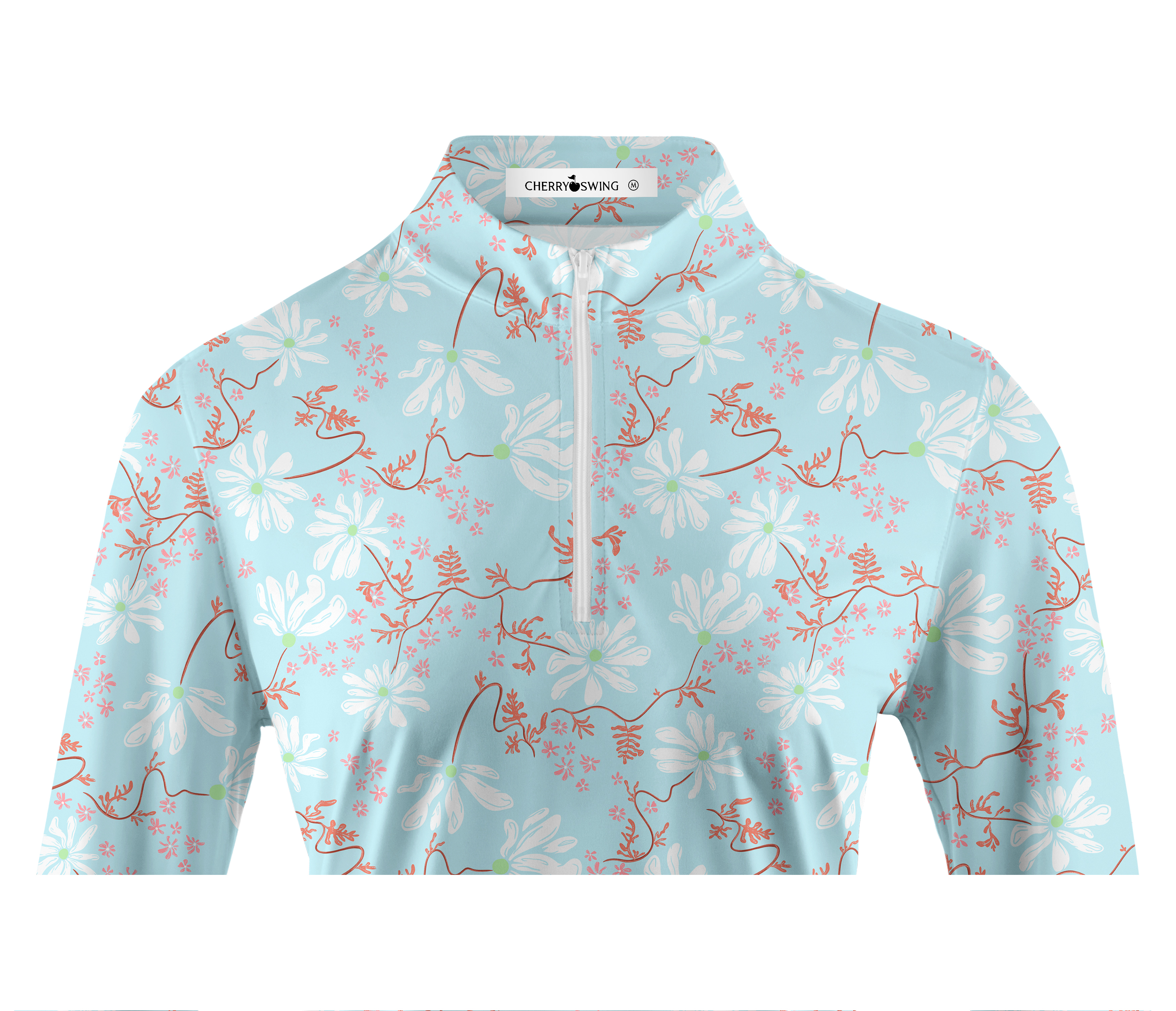 Cherryswing Women's Spring Blossom Long Sleeve Golf Shirt