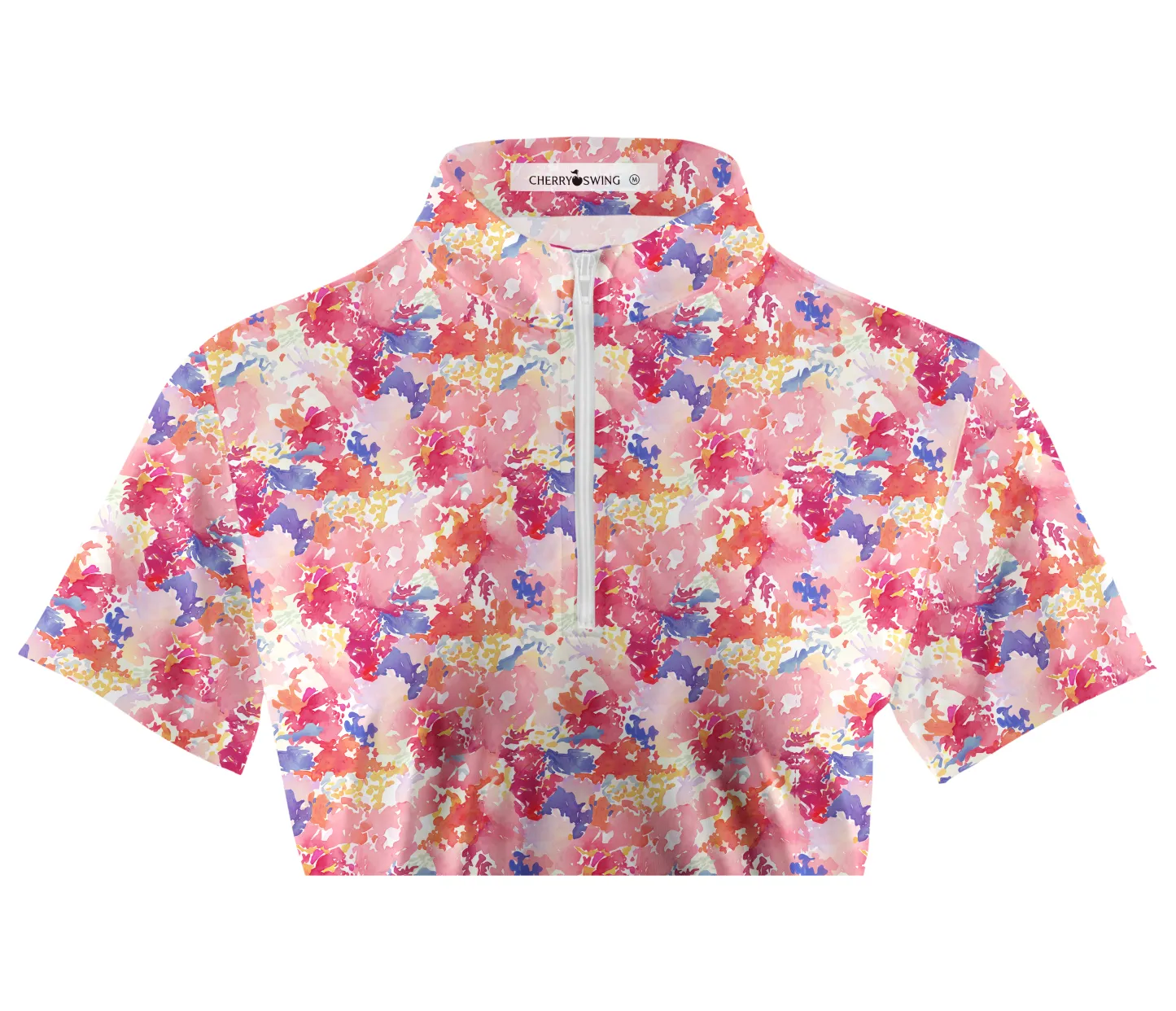 Cherryswing Women's Riot Of Colors Short Sleeve Golf Shirt