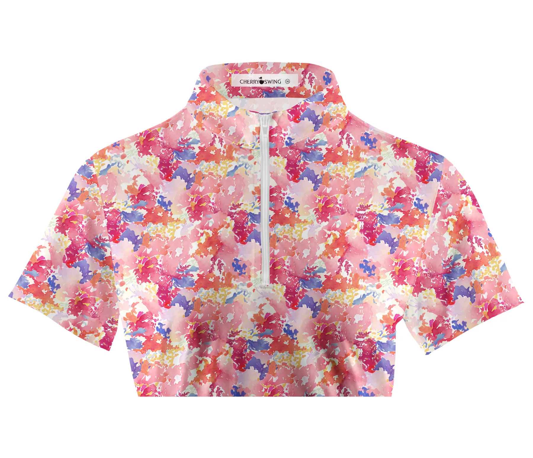 Cherryswing Women's Riot Of Colors Short Sleeve Golf Shirt