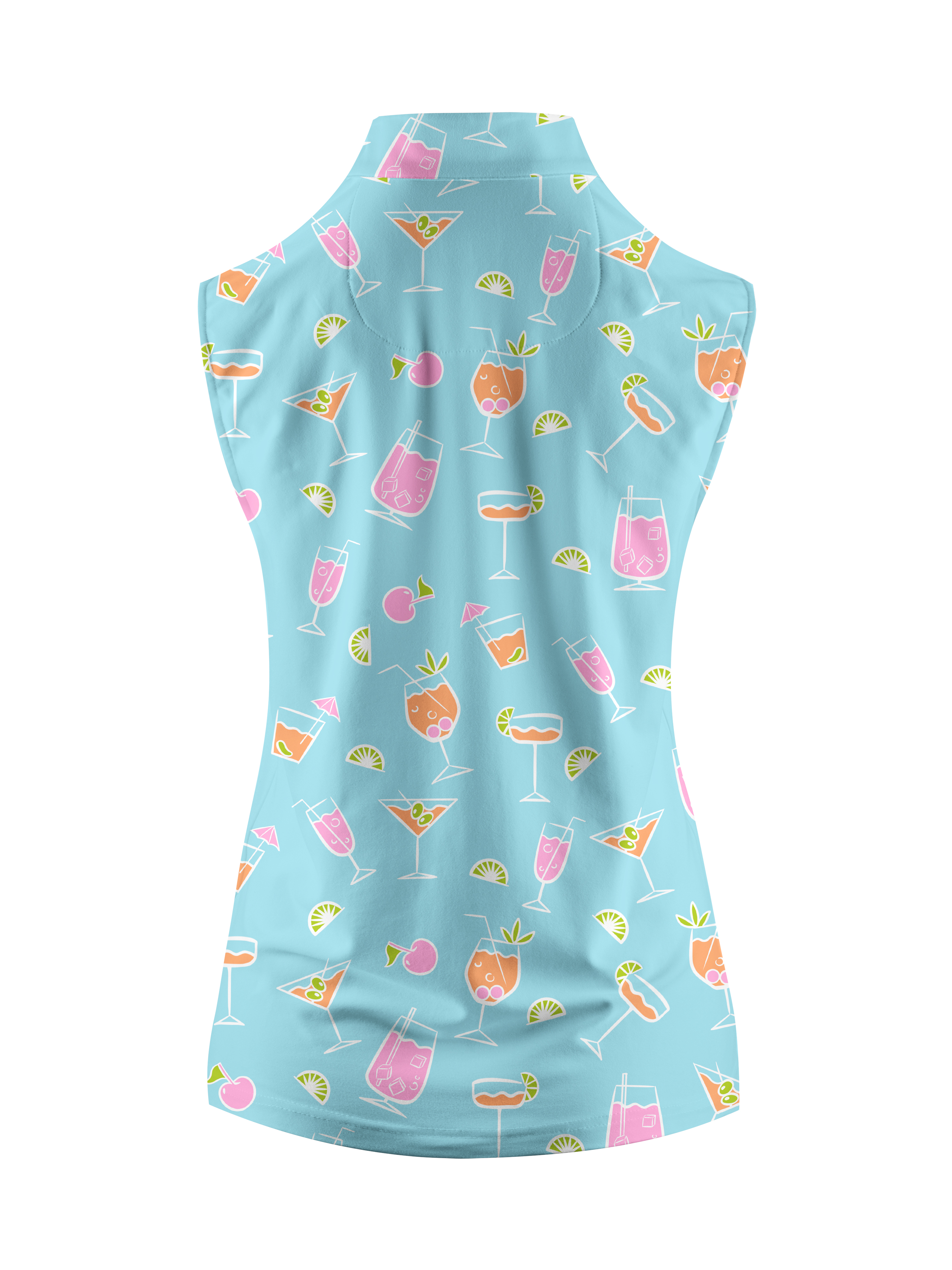 Cherryswing Women's Refreshing Cocktails Sleeveless Golf Shirt