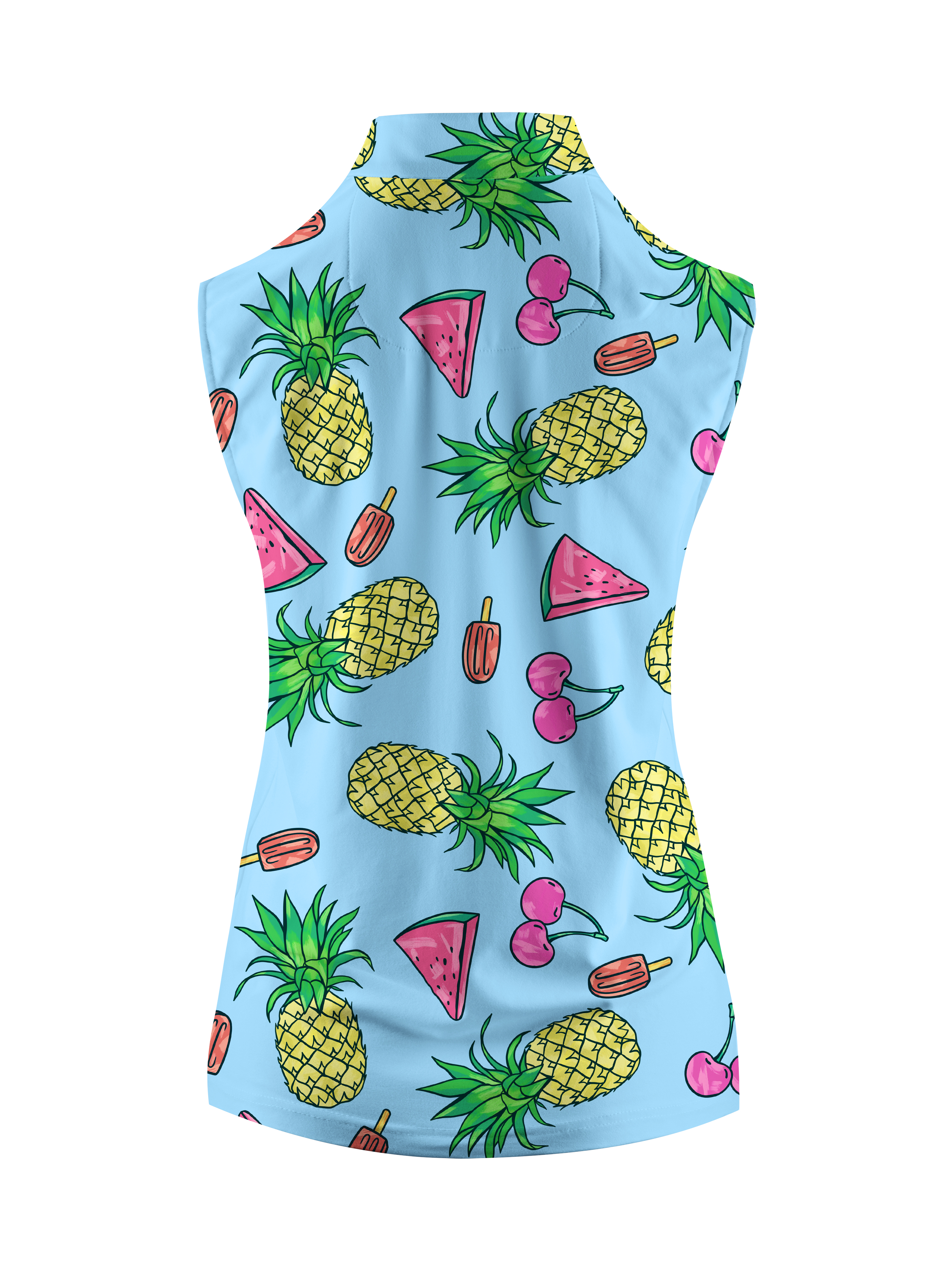 Cherryswing Women's Fruit Print Sleeveless Golf Shirt