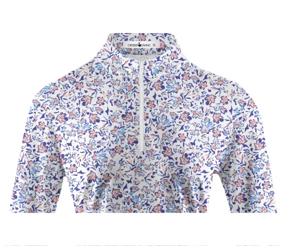 Cherryswing Women's English Garden Long Sleeve Golf Shirt