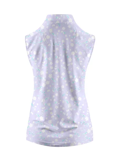 Cherryswing Women's Lavender in Full Bloom Sleeveless Golf Shirt
