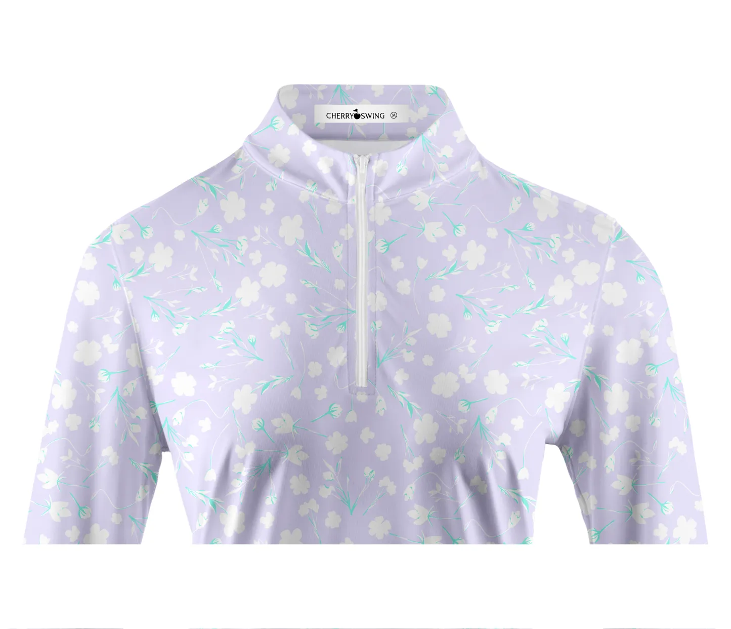 Cherryswing Women's Lavender in Full Bloom Long Sleeve Golf Shirt