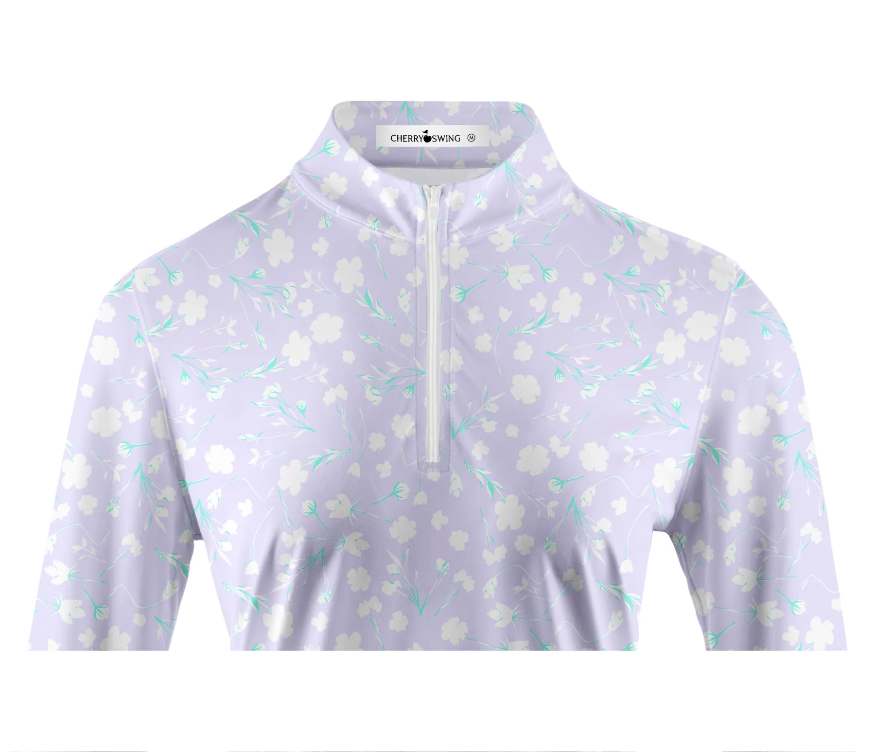 Cherryswing Women's Lavender in Full Bloom Long Sleeve Golf Shirt