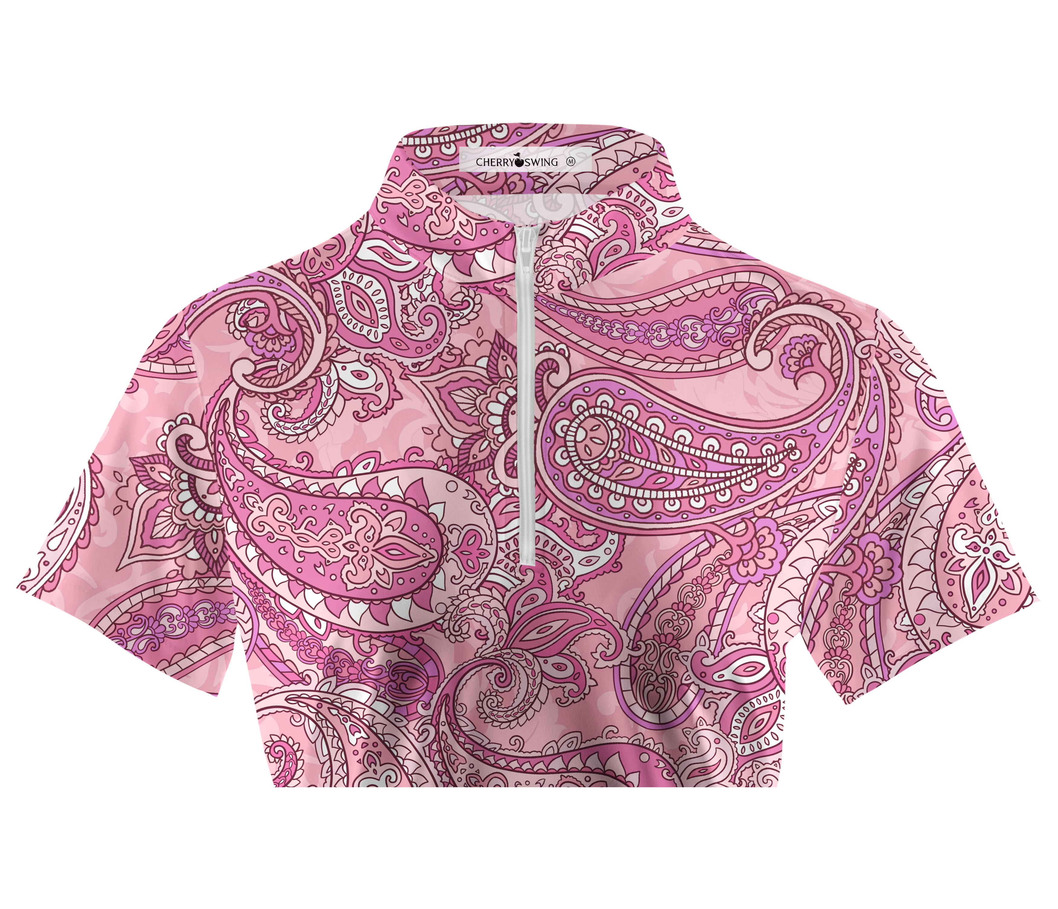 Cherryswing Women's Paisley Short Sleeve Golf Shirt