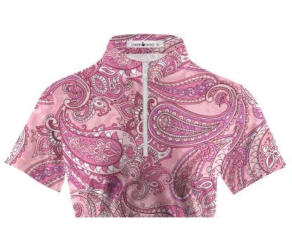 Cherryswing Women's Paisley Short Sleeve Golf Shirt