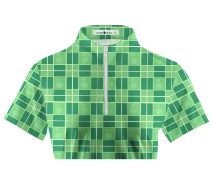 Cherryswing Women's Plaids Golf Short Sleeve Polo Shirt