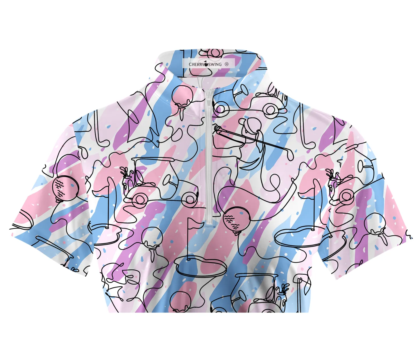 Cherryswing Women's Party in Course Golf Short Sleeve Polo Shirt