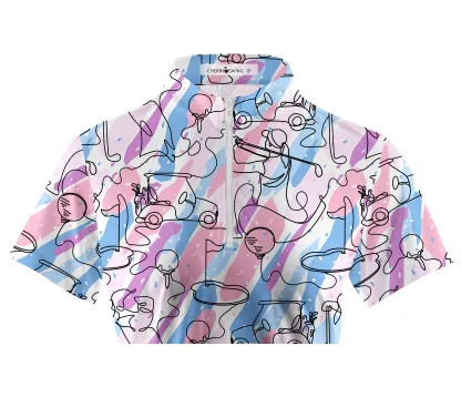 Cherryswing Women's Party in Course Golf Short Sleeve Polo Shirt