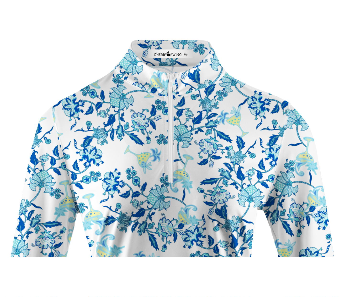 Cherryswing Women's Floral Golf Long Sleeve Polo Shirt