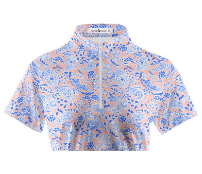 Cherryswing Women's Paisleys Captures Golf Short Sleeve Polo Shirt