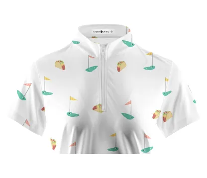 Cherryswing Women's Playful Design Golf Short Sleeve Polo Shirt