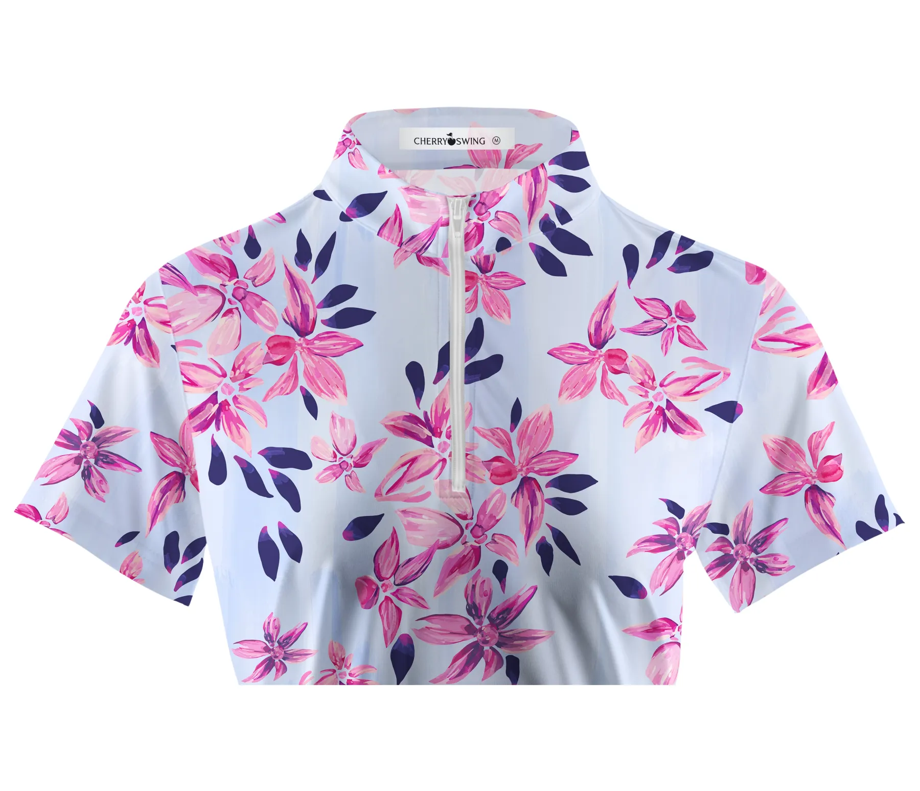 Cherryswing Women's Springtime Garden Golf Short Sleeve Polo Shirt