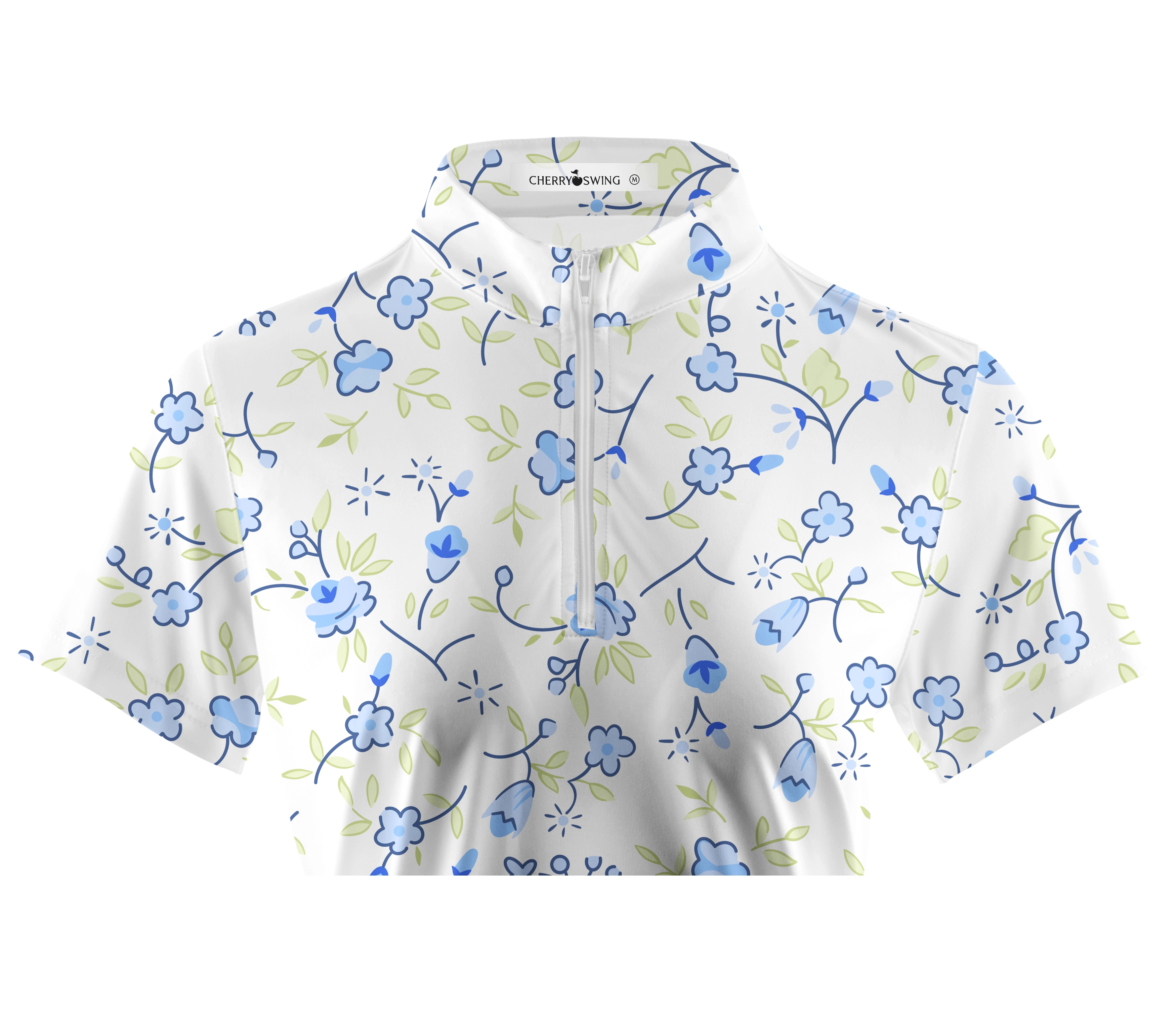 Cherryswing Women's Blossoms in Spring Golf Short Sleeve Polo Shirt