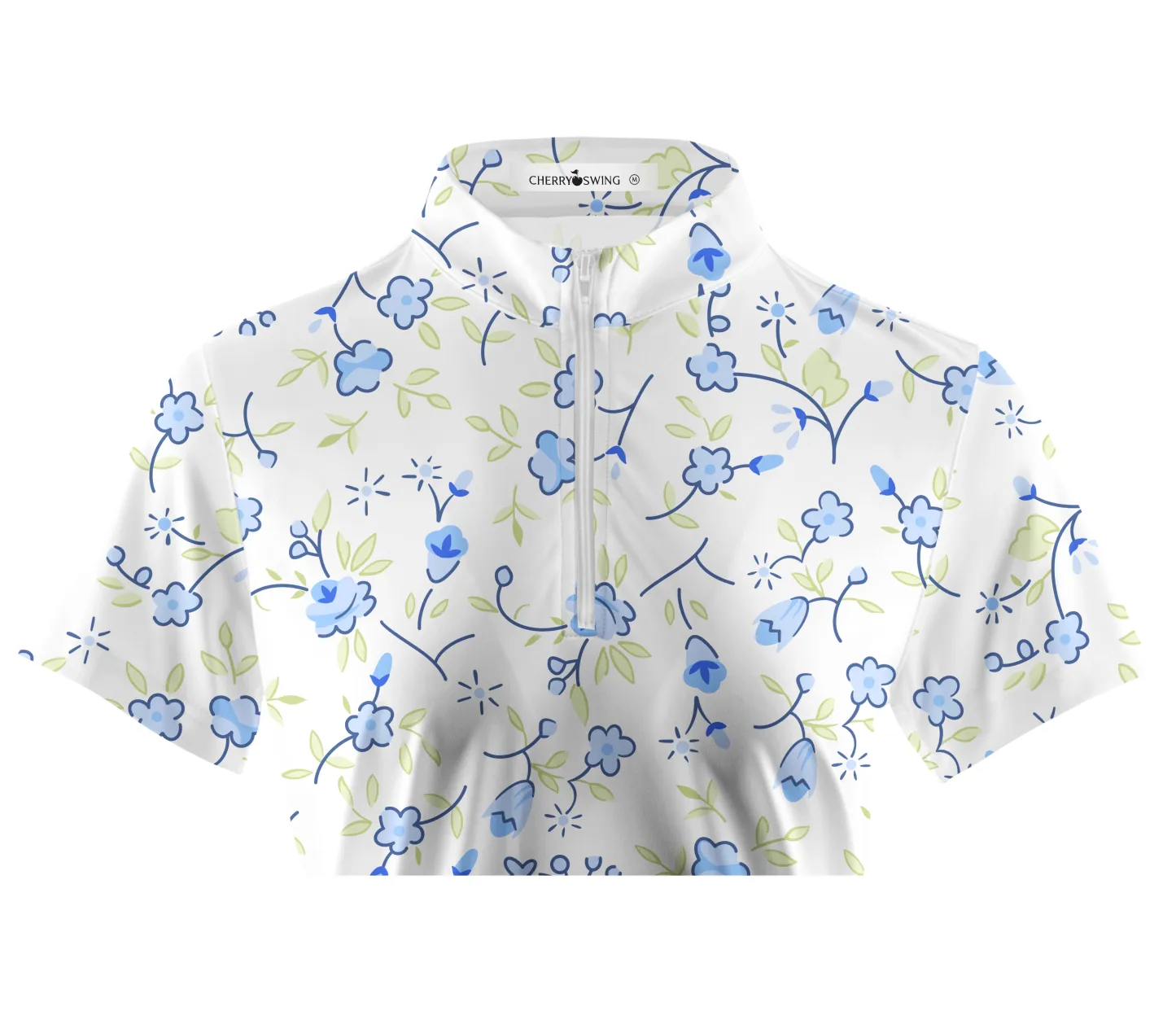 Cherryswing Women's Blossoms in Spring Golf Short Sleeve Polo Shirt