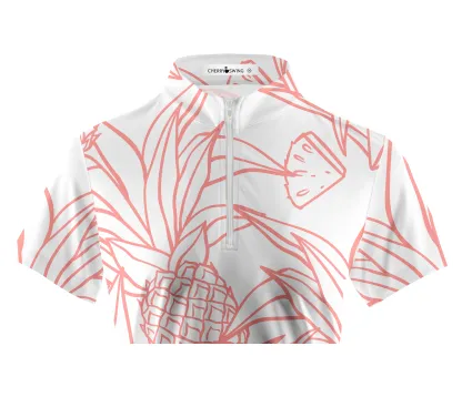 Cherryswing Women's Pineapples Golf Short Sleeve Polo Shirt