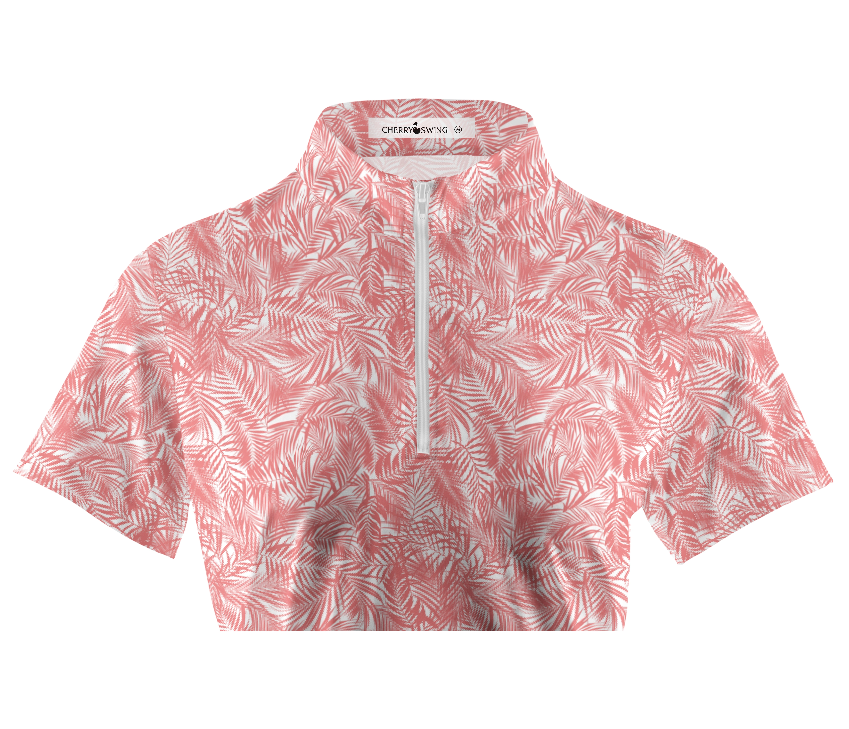 Cherryswing Women's Tropical Foliage  Golf Short Sleeve Polo Shirt