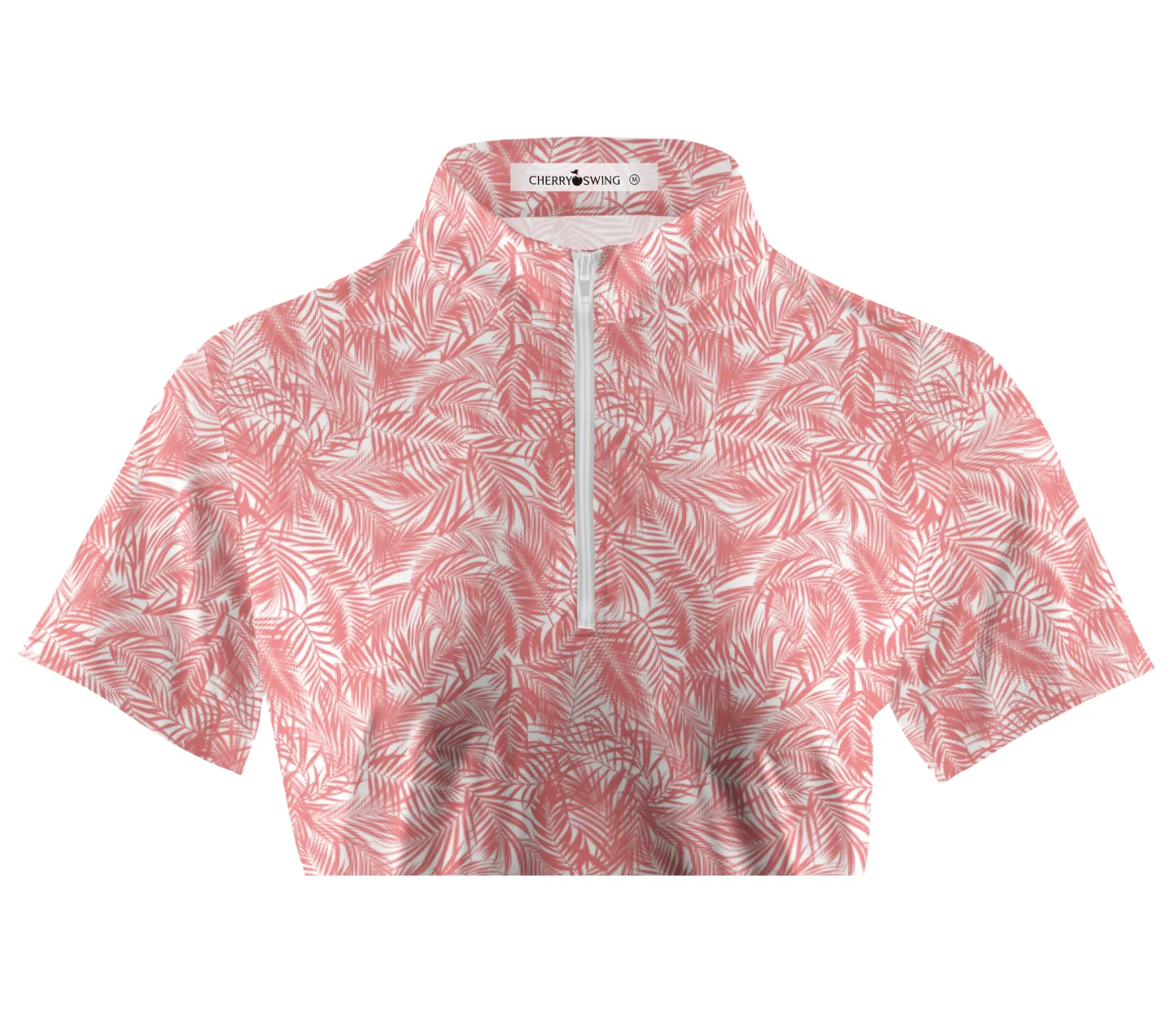 Cherryswing Women's Tropical Foliage  Golf Short Sleeve Polo Shirt