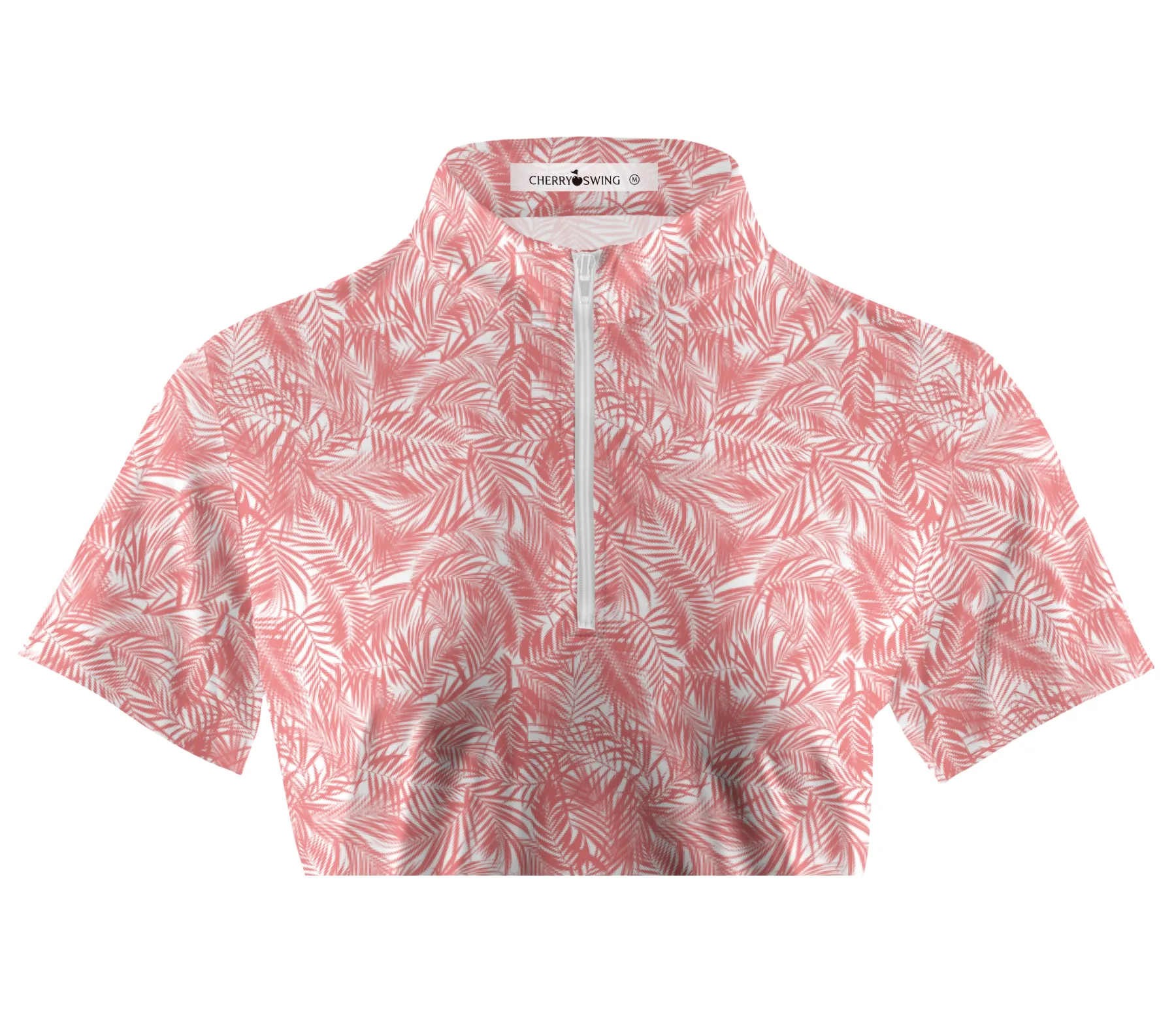 Cherryswing Women's Tropical Foliage  Golf Short Sleeve Polo Shirt