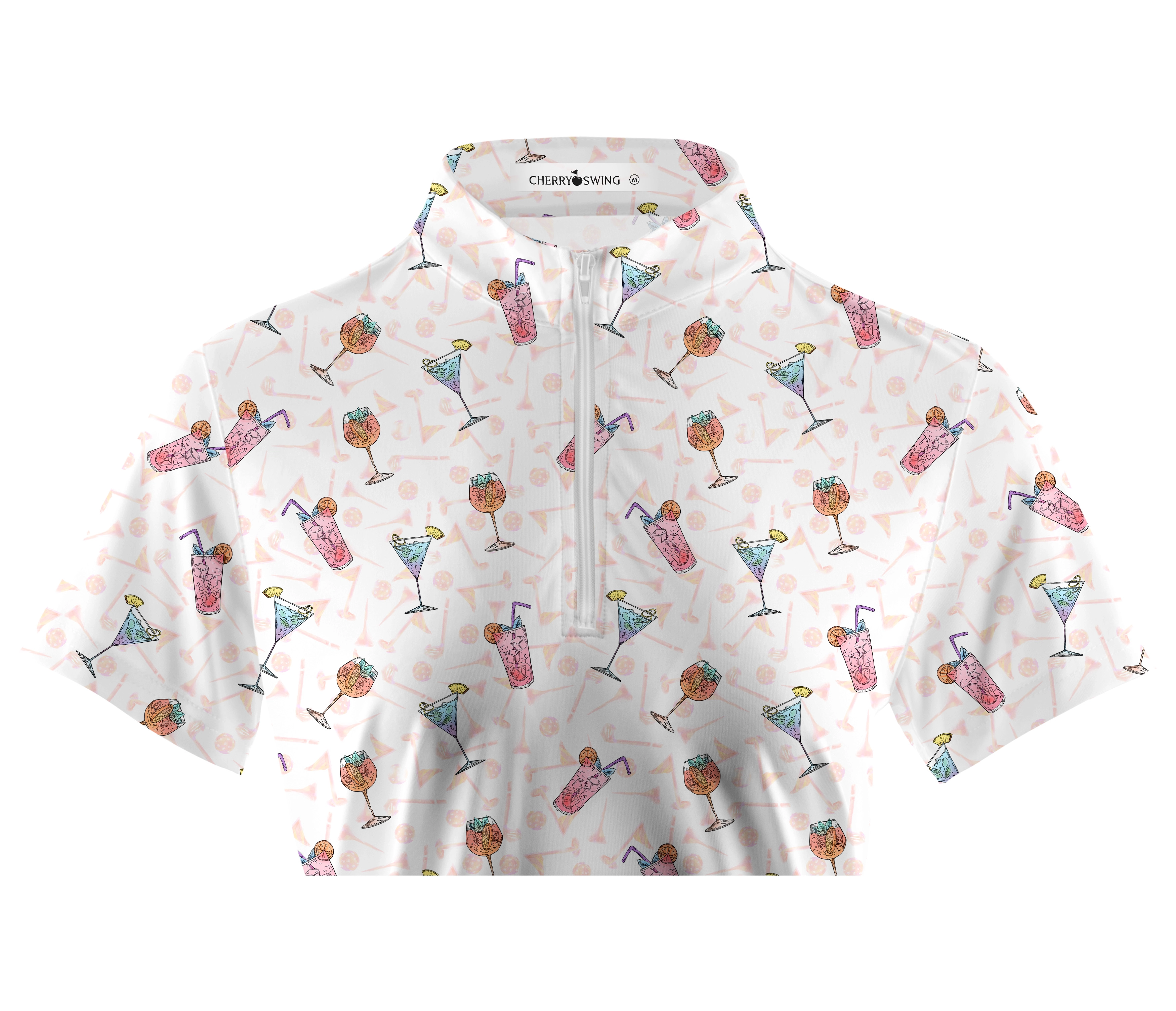 Cherryswing Women's Cocktail Party Golf Short Sleeve Polo Shirt