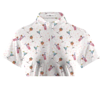 Cherryswing Women's Cocktail Party Golf Short Sleeve Polo Shirt