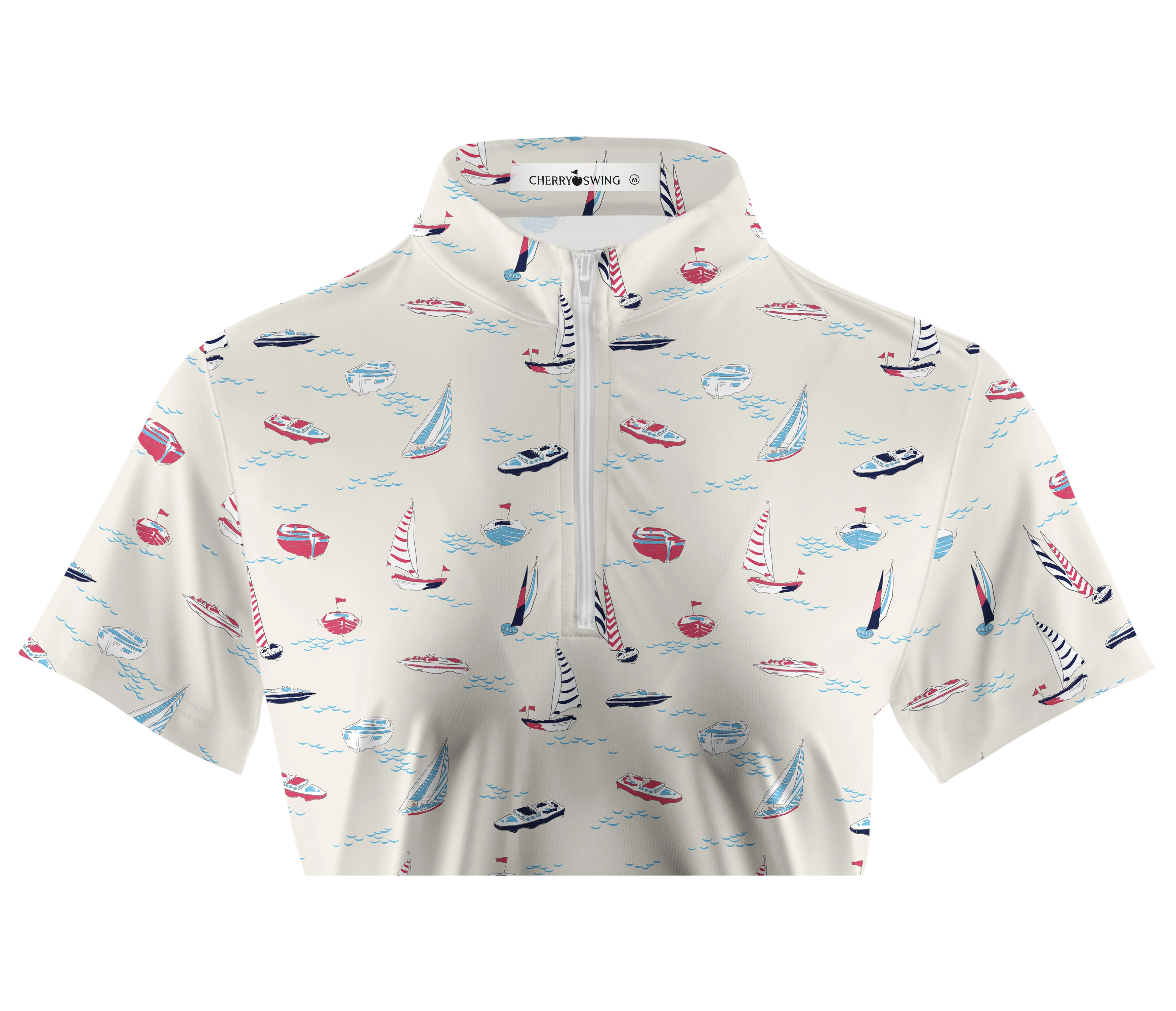 Cherryswing Women's Tranquil Marina Golf Short Sleeve Polo Shirt