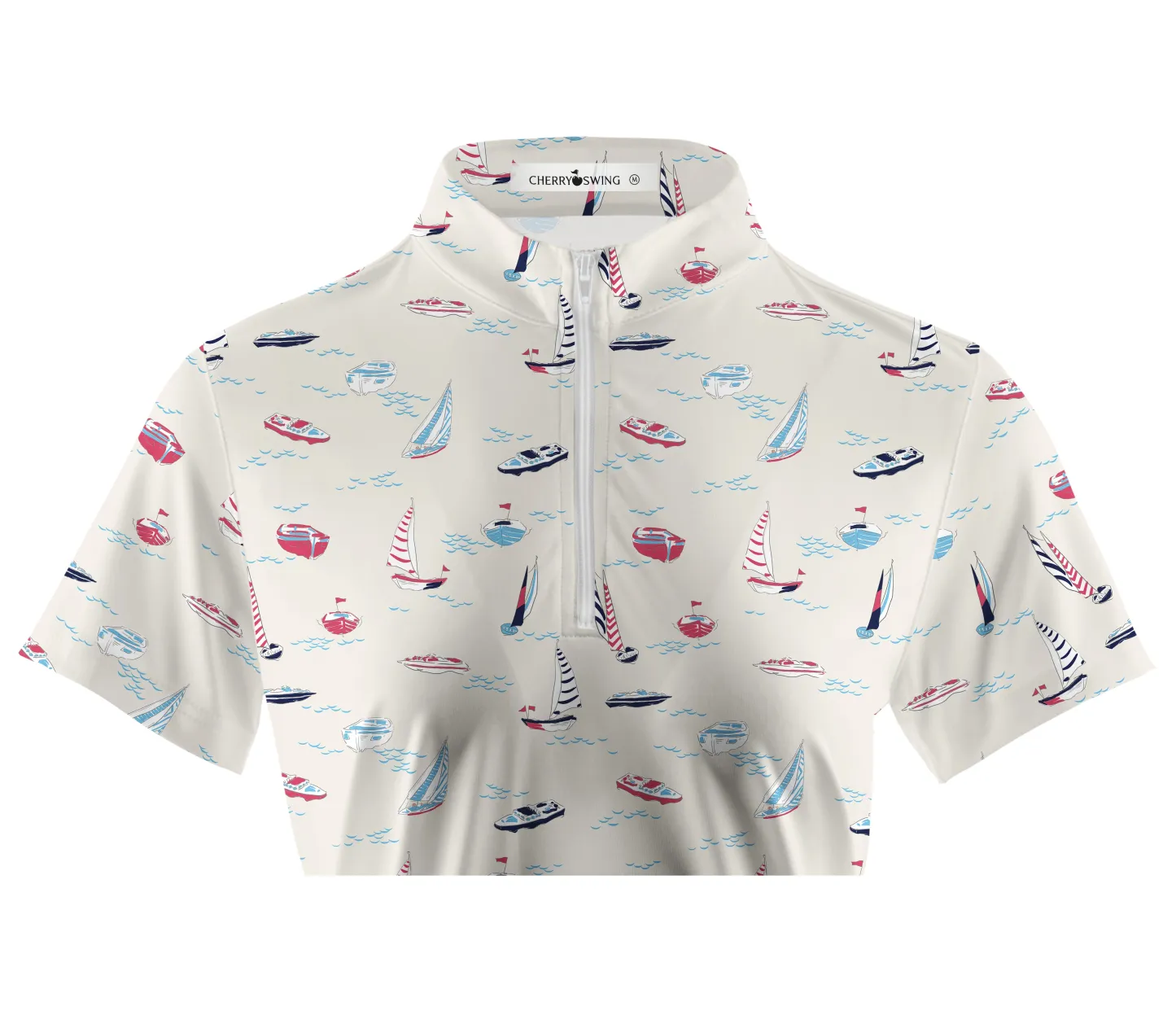 Cherryswing Women's Tranquil Marina Golf Short Sleeve Polo Shirt